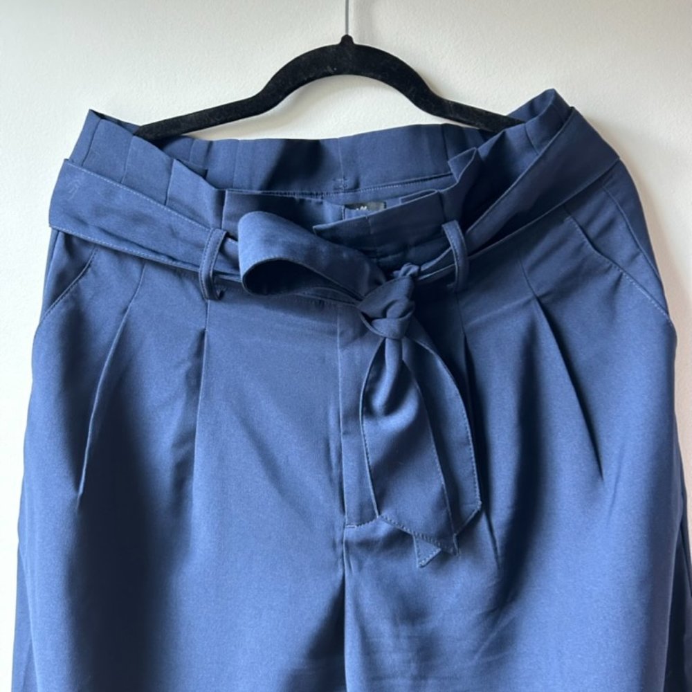Madewell Paperbag Pants, Navy, Size 12